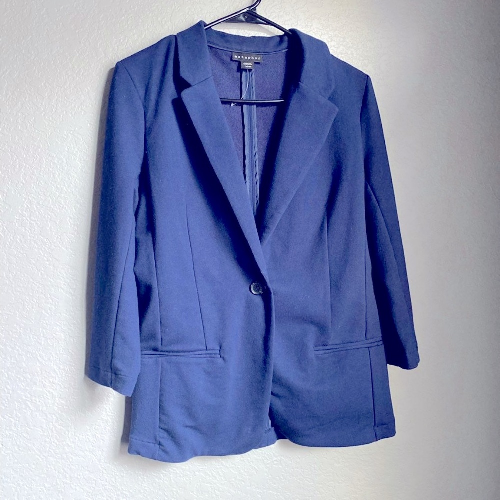Metaphor blue single button blazer